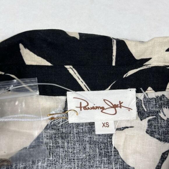 Panama Jack Linen Blend Button Shirt Floral Cropped Long Sleeve Top XS NEW - Picture 4 of 10